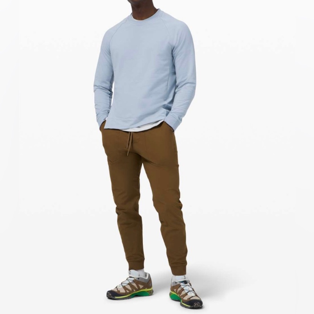 Lululemon Size L Men’s City Sweat Crew Pullover Sweatshirt Chambray Blue